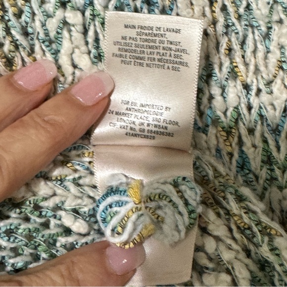 Anthropologie MOTH Hooded Multi Knit Open Cardigan - Picture 6 of 7